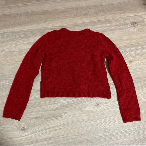 Tahari Girls Pearl and Rhinestone Love Sweater - Picture 7 of 7